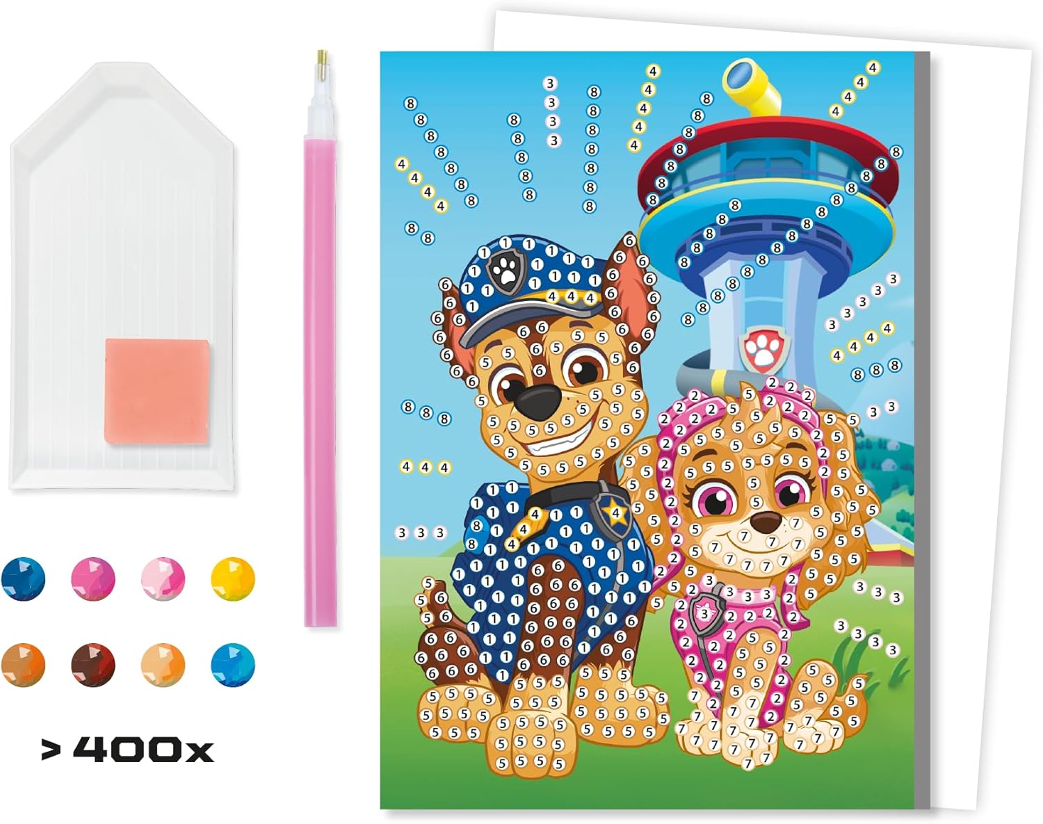 Totum Paw Patrol Diamond Painting Kit with Card and Envelope, Ages 4+
