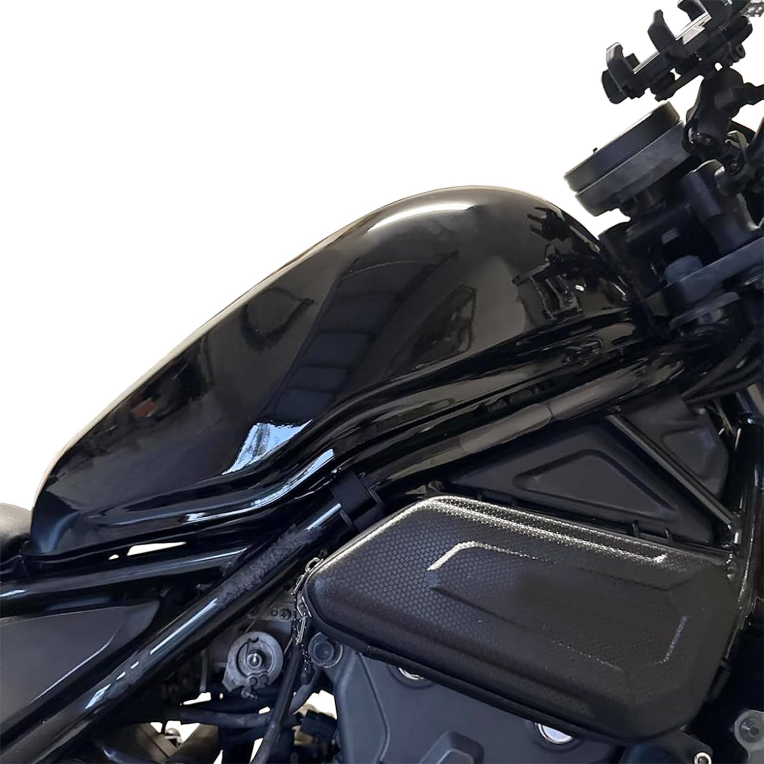 Motorcycle Fuel Tank Cover Fit for CMX500 Rebel 500 CMX300 Rebel 300 2017-2026, ABS Injection Retro Fairing Cowl Guard Protector, Gloss Black