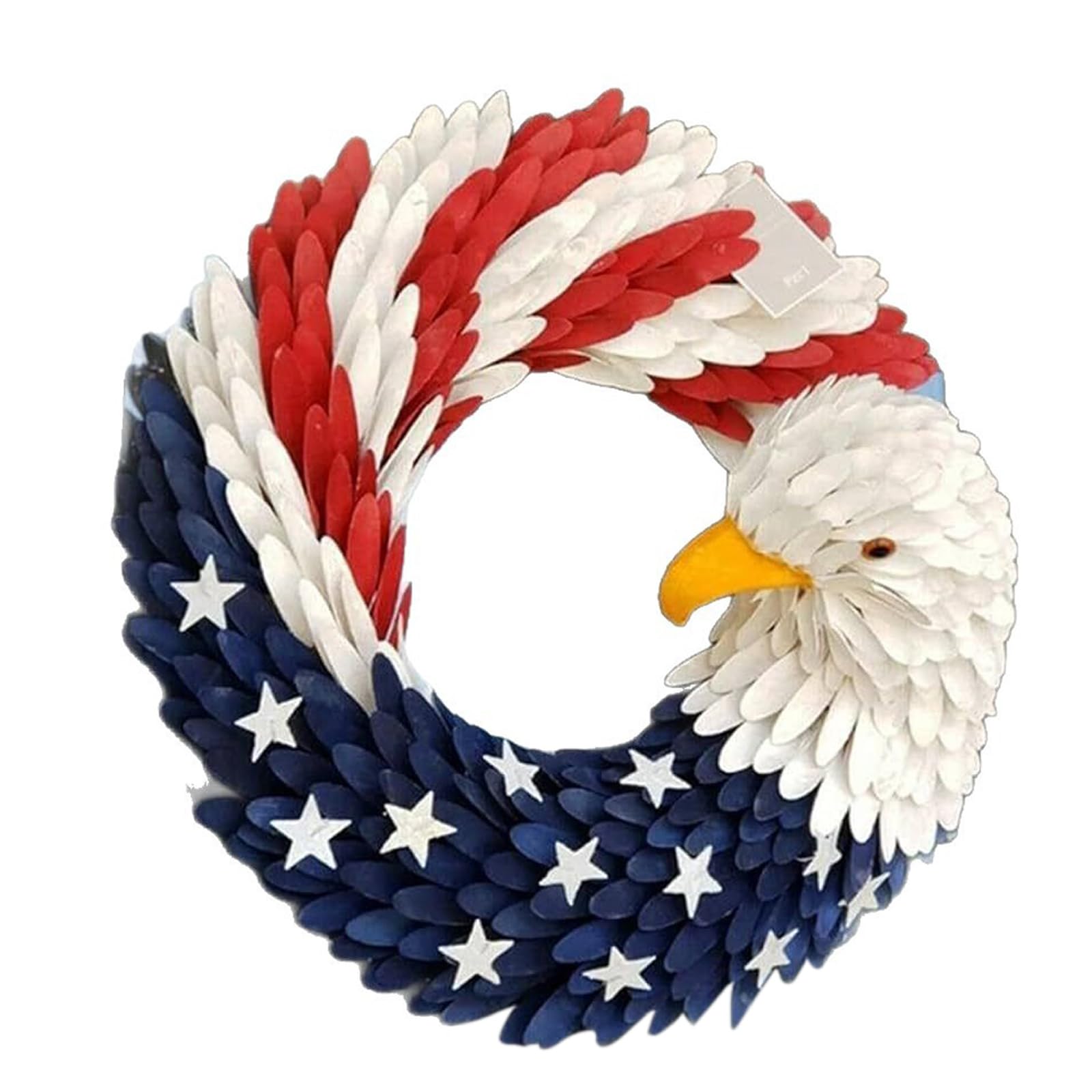 Tsophreniq Americans Flag Accipiter Wreath Independence Day Festival Garland 4th of July for Front Door Decorations Accipiter Independence Day