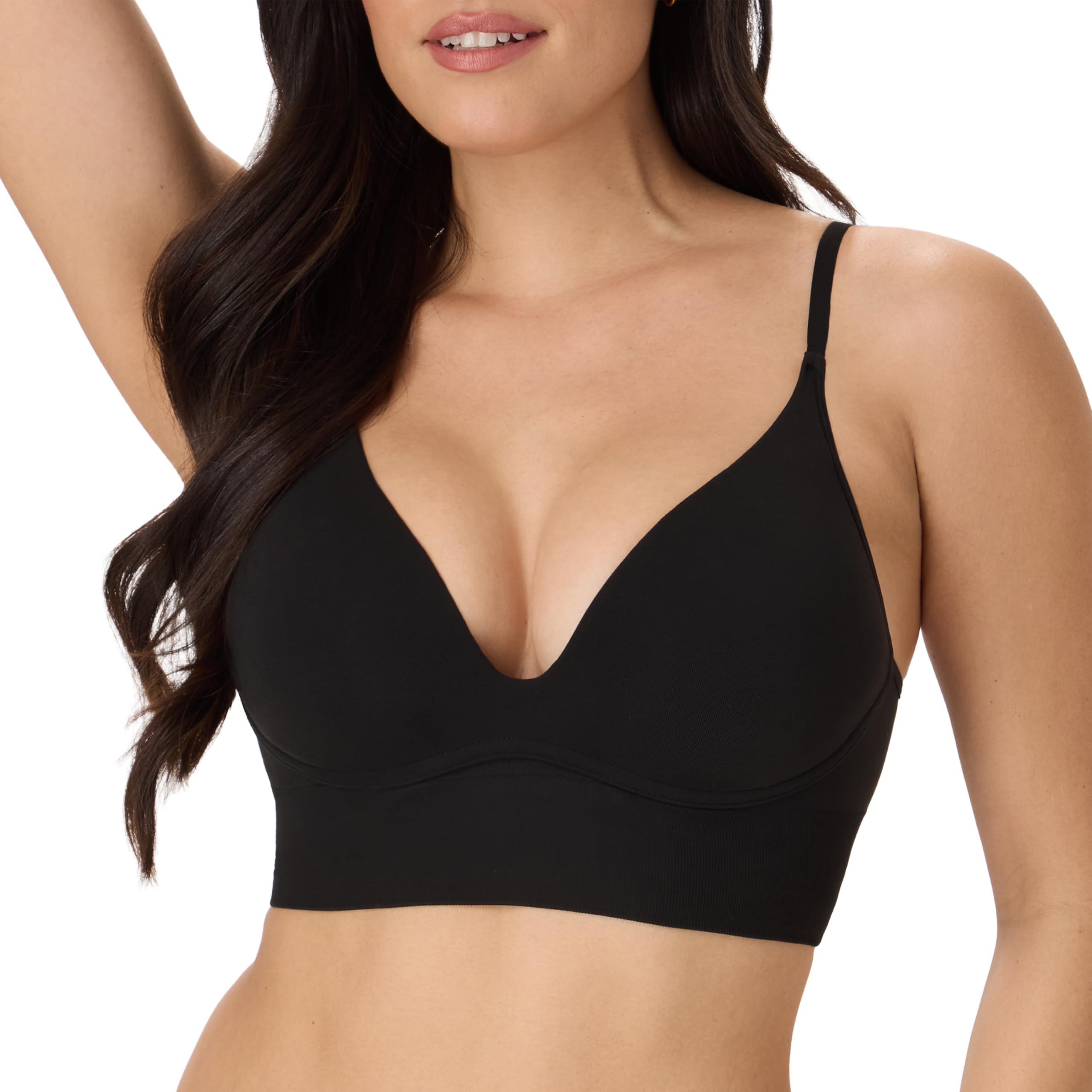 Maidenform Women's M Seamless Lift Bralette, Longline Wireless Bras, Convertible Tank-Style Bralette Bra (Pack of 1)