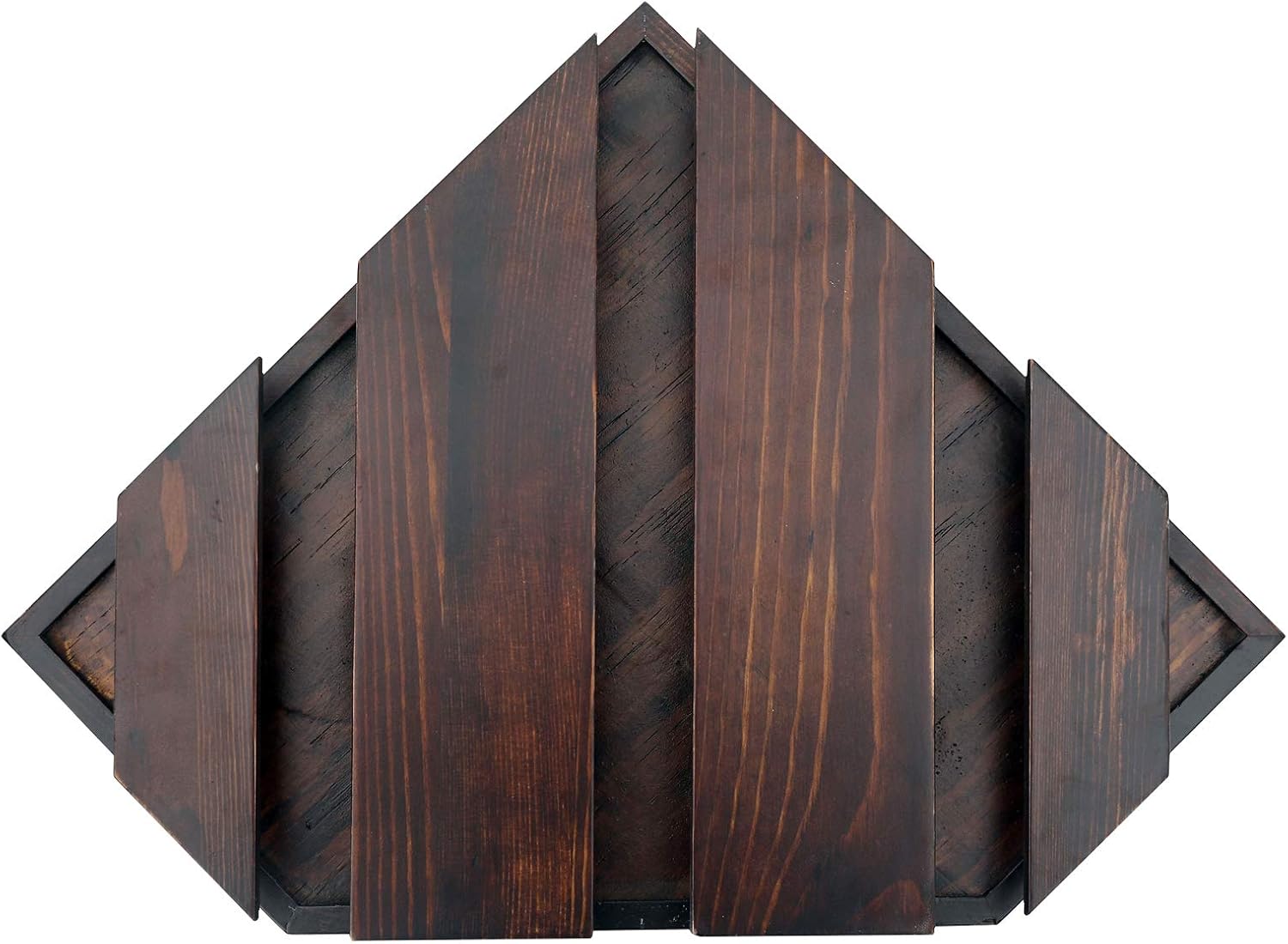 WELLAND Wall Mounted Corner Wine Rack -2 Pack Wooden Rustic Floating Corner Wine Holder with 6-7 Glass Slot Holder