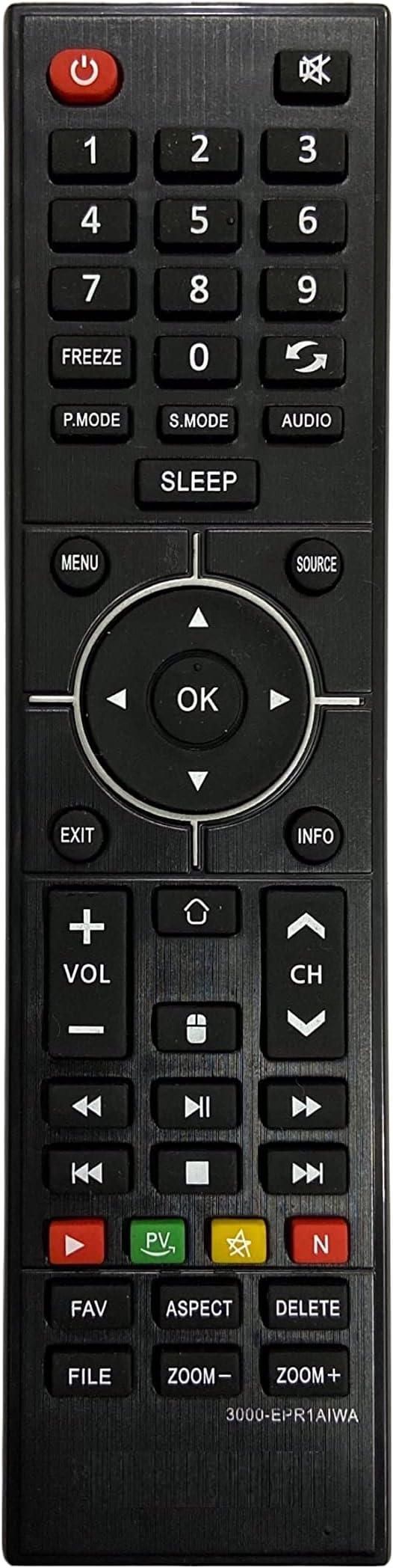 Remote Control 3000-EPR1 Compatible for Aiwa Smart LED TV (Black)