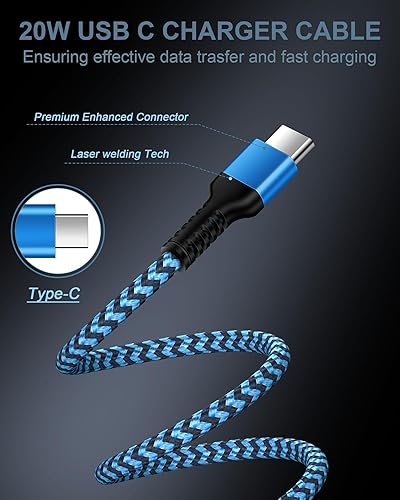 Miniatura 10 de Cable USB A a Lightning, cable de carga trenzado de nailon para iPhone, cable de carga rápida aprobado por Apple para iPhone 14, 14 Pro Max, 13 Pro