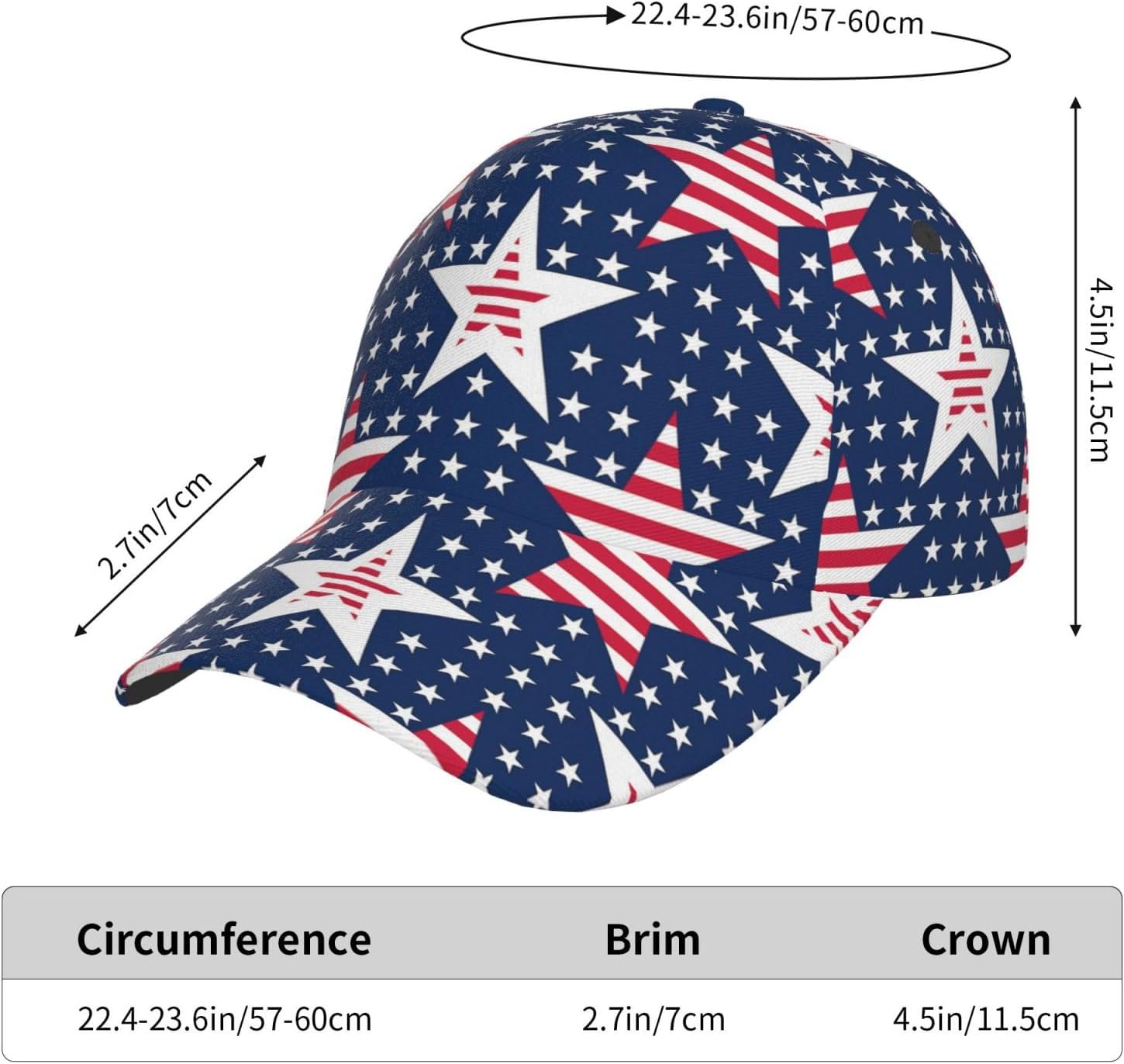 American Flag Baseball Cap Hats Independence Day Trucker Hat Outdoor Sun Cap for Men Women Dad Hat - Image 8