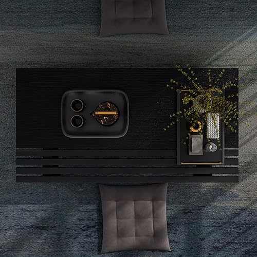 Miniatura 2 de Mesa de centro, mesa de estar de estilo japonés, mesa de protección ambiental E1 para el hogar + marco de acero al carbono mesa baja (color  A,