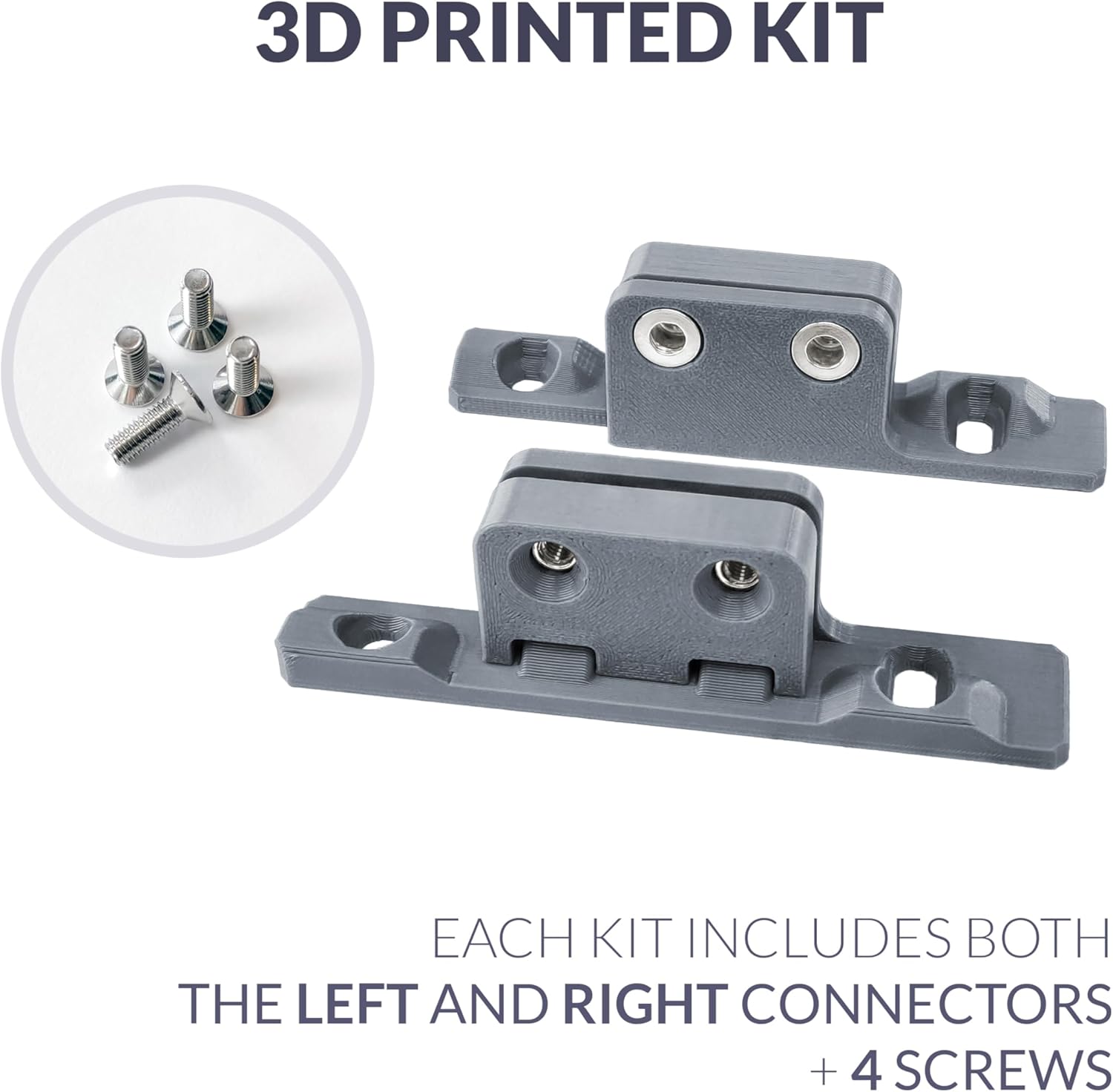 Drawer Front Connector Fixing Bracket Replacement Kit Compatible with Hettich MultiTech 08855 08856 08857 08858 (3D Printed) Version 6.0 (1)