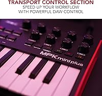 Vista 6 de Akai Professional MPK Mini Plus - Controlador de teclado MIDI USB con 37 teclas mini, 8 almohadillas MPC, secuenciador, E/S MIDI/CV/Gate, software