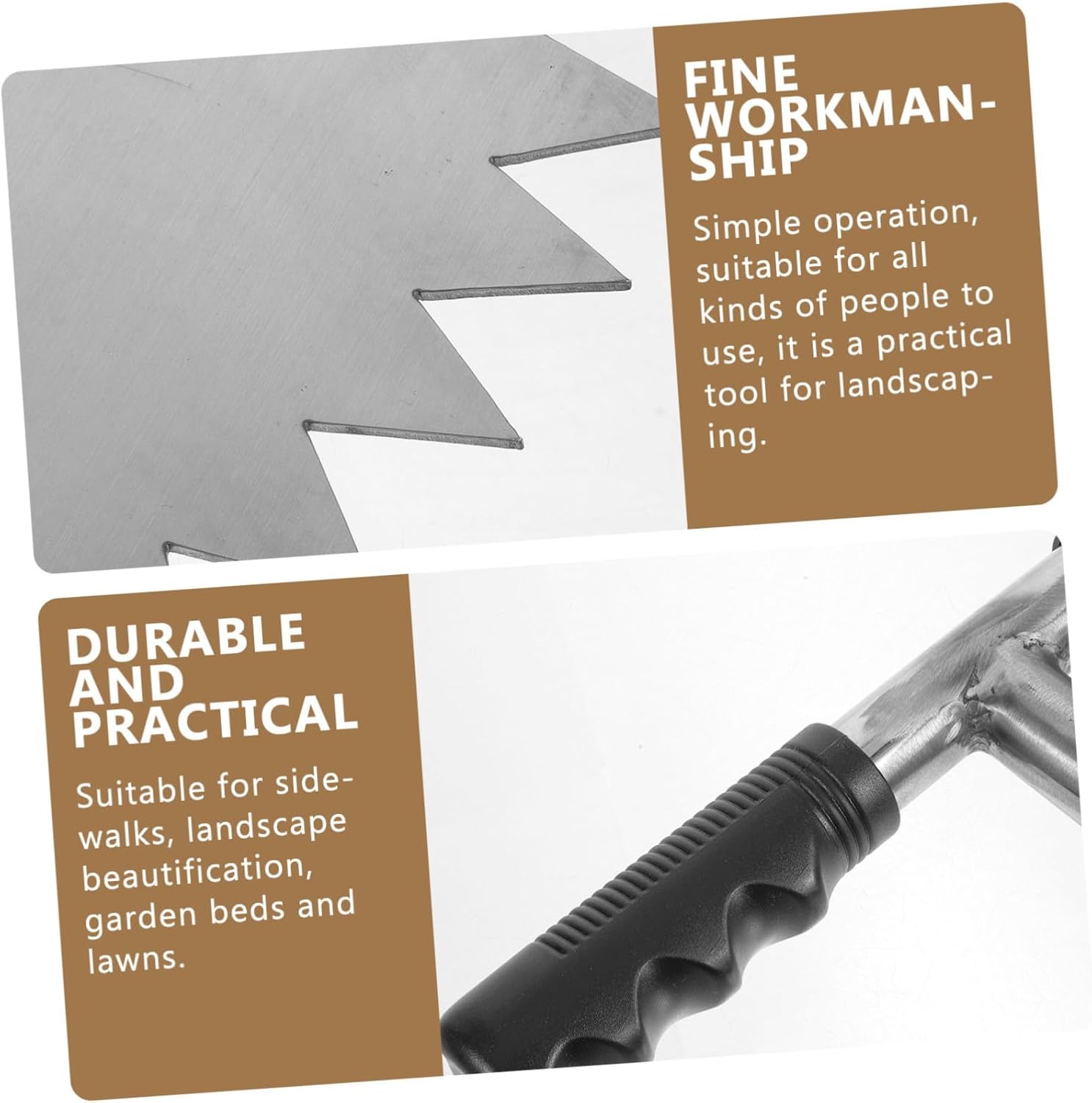 Portable Lawn Edger Shape Grip Handle Manual Landscape Edging Tool for Efficient Trimming and Garden Maintenance User-Friendly Design for Easy