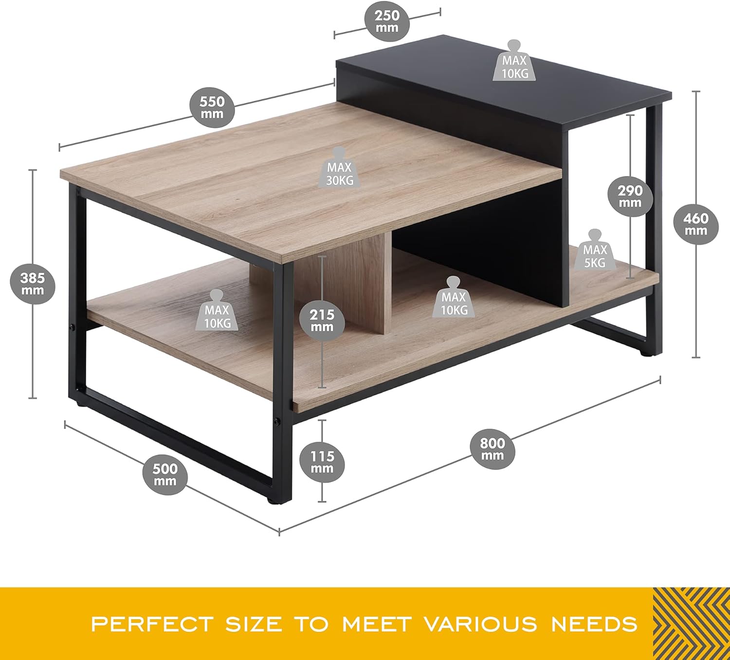 HOMOOI H12E3085P Coffee Table in a living room setting