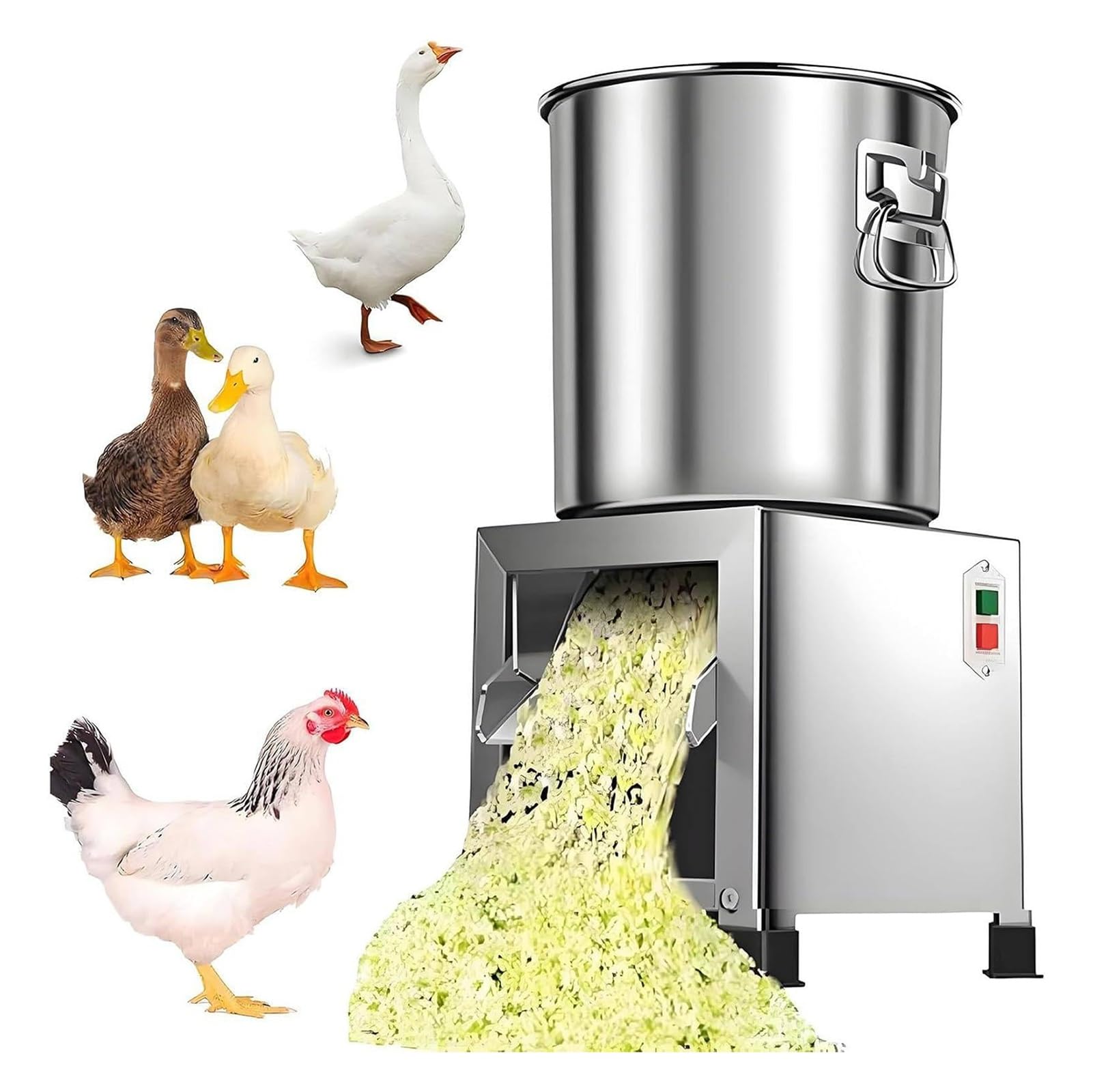 Picadora de alimentos para aves de corral, procesador eléctrico de alta resistencia con 4 cuchillas de acero inoxidable para una preparación eficiente de alimentos vegetales y animales