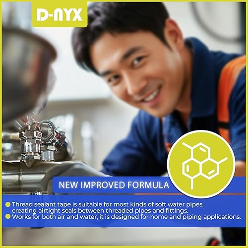 Miniatura 4 de Cinta de teflón extra larga de 12 pulgadas de ancho x 520 pulgadas de largo cinta de PTFE de fontaneros  sello de rosca perfecta para cabezales de