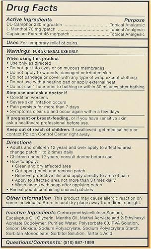 Miniatura 2 de Tiger Balm Parche para aliviar el dolor grande, 4 unidades (paquete de 6)