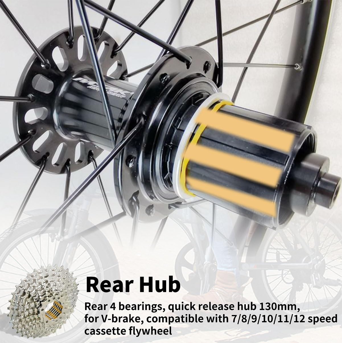 Amazon.co.jp: 20インチ折りたたみ自転車用ホイールセット 406/451