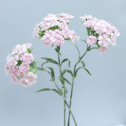 Miniatura 9 de 5 flores artificiales de seda con tallo de flores de seda para arreglos de boda, centro de mesa, fiesta, hogar, cocina (rojo rosa)