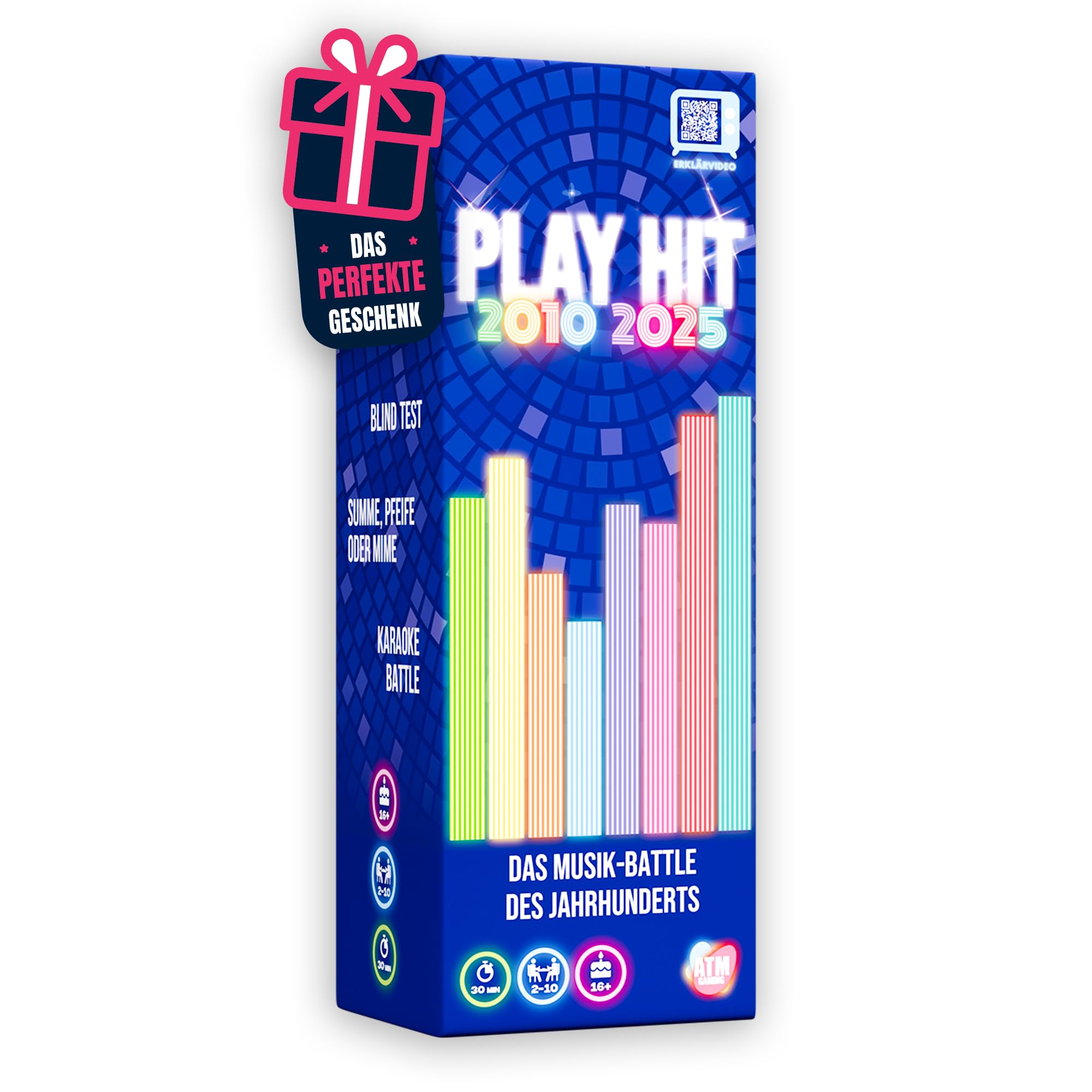 ATM Gaming - PlayHit Gesellschaftsspiel – Das Musikquiz der 2010er bis Heute – Party- und Kartenspiel für Erwachsene und Familien – für 2 bis 10 Spieler ab 16 Jahren