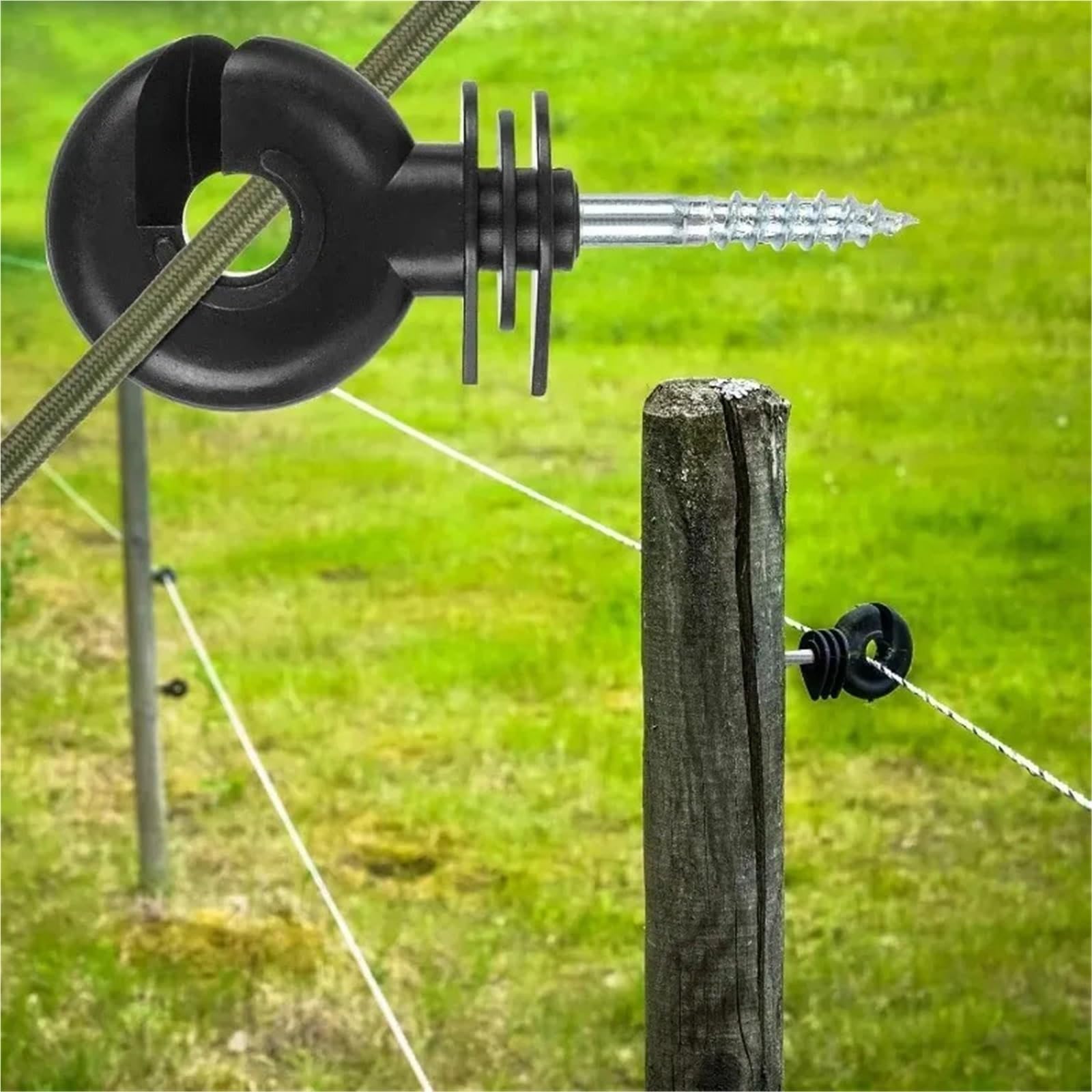 Isolatori Per Recinto Elettrico 50/5PCS Isolante for la resistenza del connettore cavo for recinzione giardino for l'allevamento di animali elettrico lunga durata(30PCS)