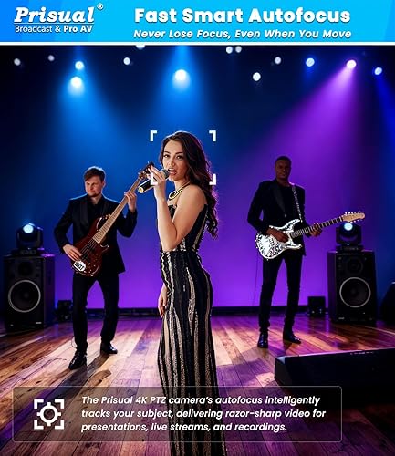 Miniatura 16 de Cámara NDI PTZ, 30X NDI/SDI/HDMI/USB3.0/IP Streaming con seguimiento automático AI, baja latencia para iglesia, transmisión, eventos en vivo