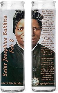 Gifts by Lulee, LLC Set of 2 St Saint Josephine Bakhita Sudanese Nun Prayer Candles