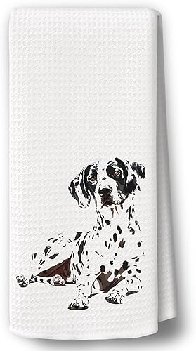 Miniatura 20 de Chinoiserie - Juego de 2 toallas de cocina para perros, toallas de cocina retro con perro salchicha salchicha, toallas de cocina para perros azules