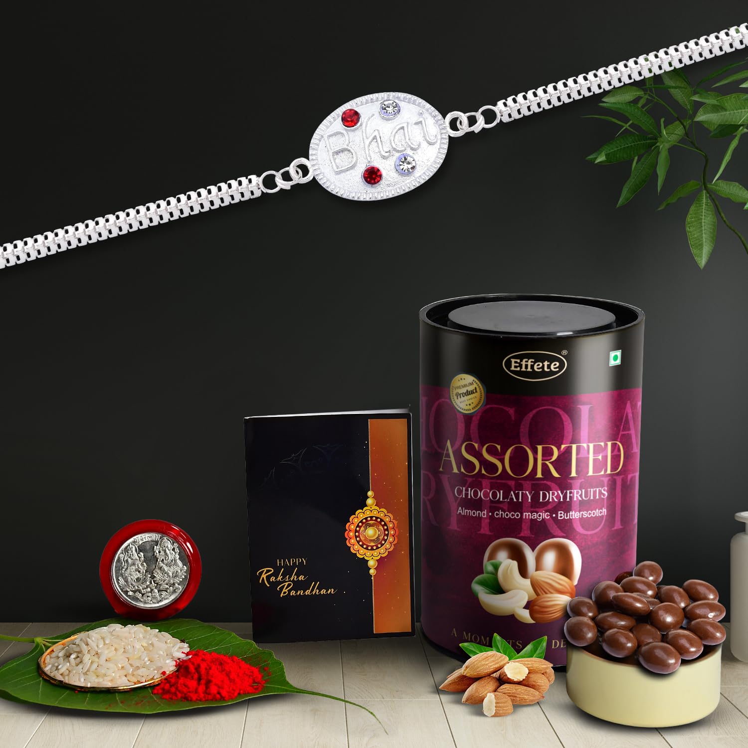 DeoDap Rakhi (K1_A44_AS) & Assorted Chocolate Dryfruits 96gm, Rakhi for brother with gift, Rakhi with chocolate, rakhi combo for brother, Set of 1 Rakhi, Effete Chocolate (B0CC98SWYS) Amazon Price History, Amazon Price Tracker