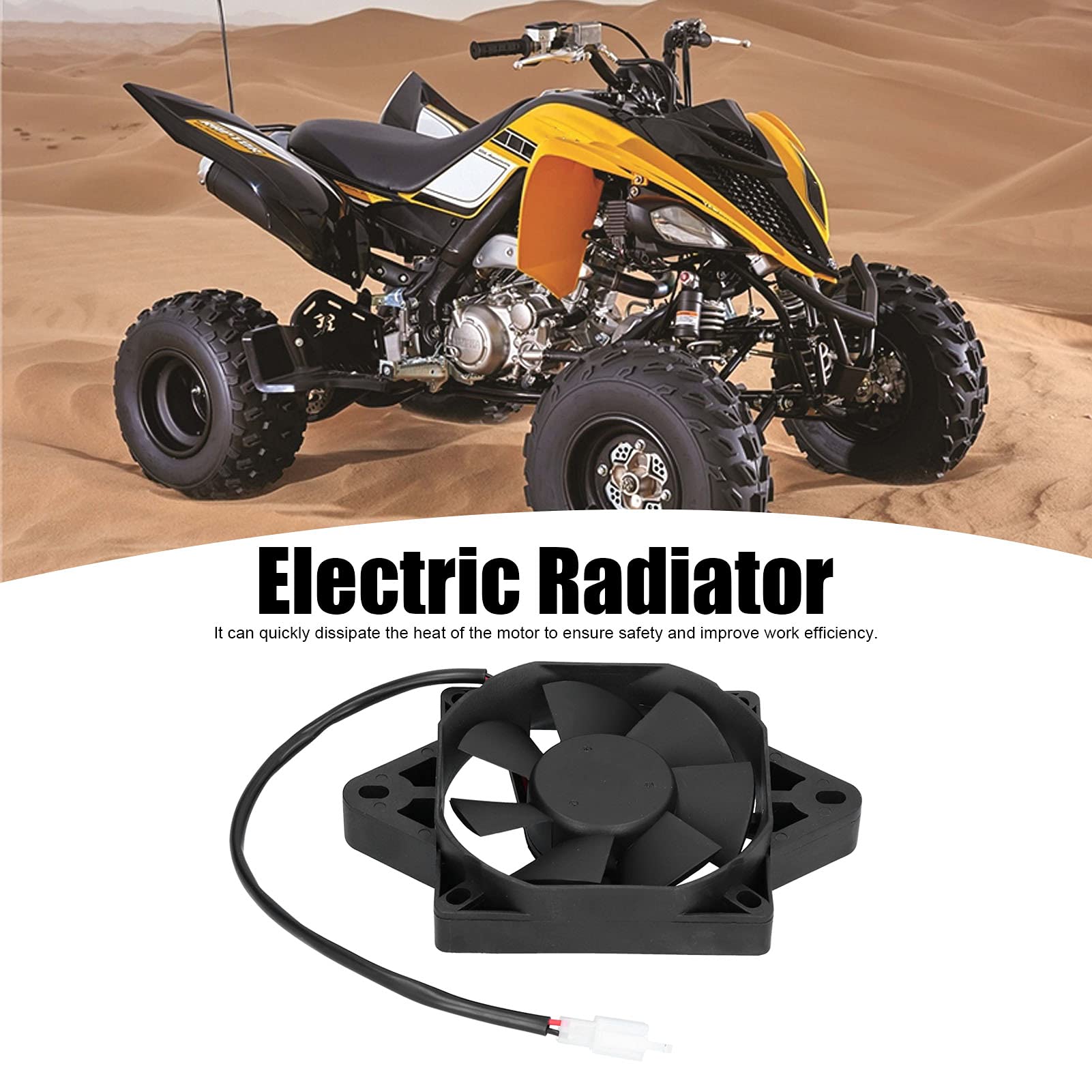 Ventilador de Refrigeración de Motocicleta, Ventilador de Refrigeración de Motocicleta Universal de 12 V 15 W, Ventilador de Radiador Eléctrico para Motocicleta de 150cc 200cc 250cc ATV Go Kart