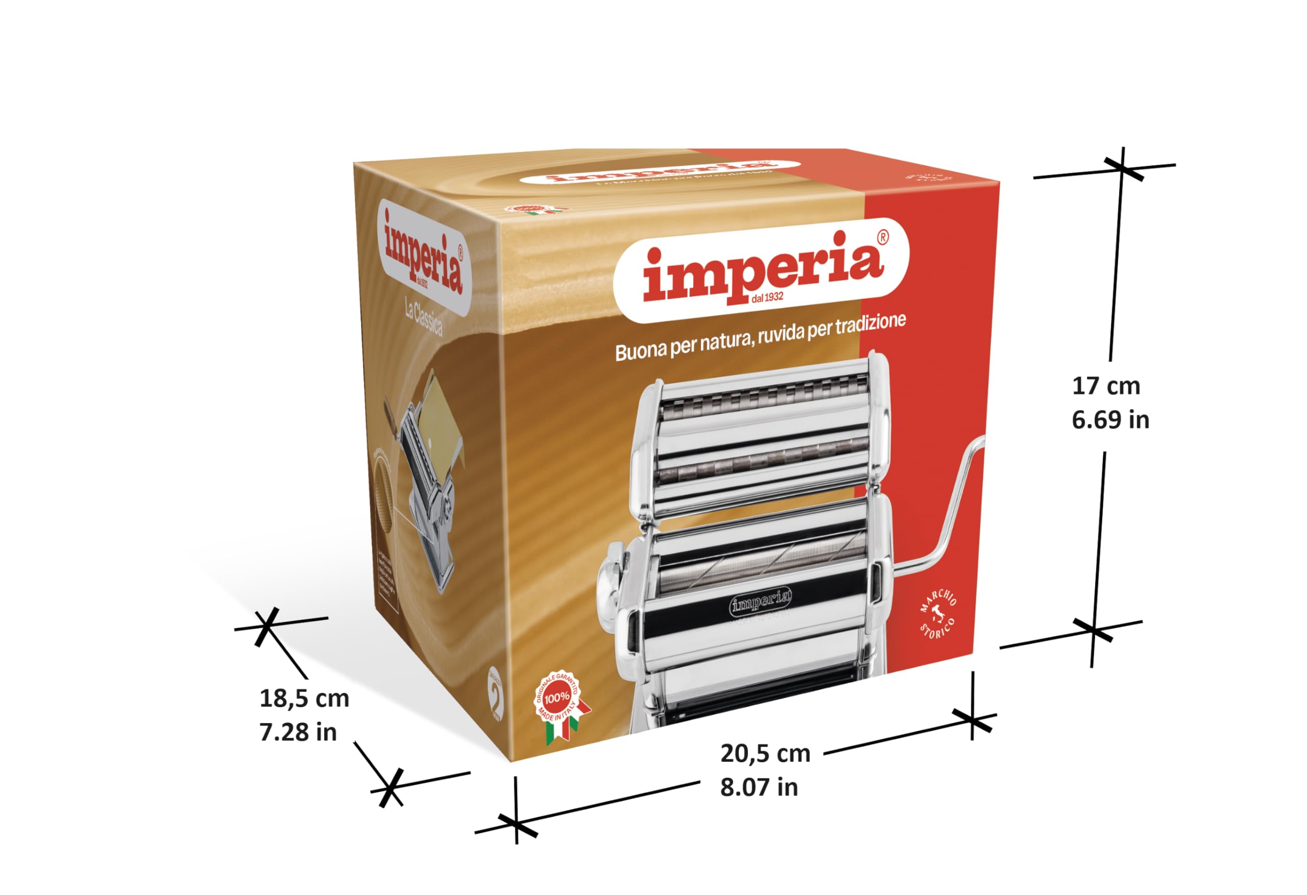 Imperia IPasta Ruvida Línea Clásica. Máquina para Pasta Rugosa. 100% Made in Italy. Máquina de Pasta Fresca áspera en Acero. Laminadora CREA láminas rugosas, lasagnette y Fettuccine.