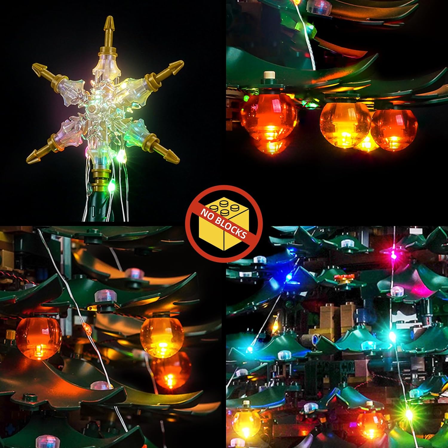 BrickBling LED Light Compatible with Lego Family Christmas Tree Decoration 41843 for Adult - Light Up Your Christmas Tree, Add Festive Magic (Colorful Version)