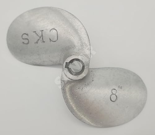 SANAR Aluminum Propeller for Longtail Mud Motor Long Tail Boat - Keyed Tapered Shaft