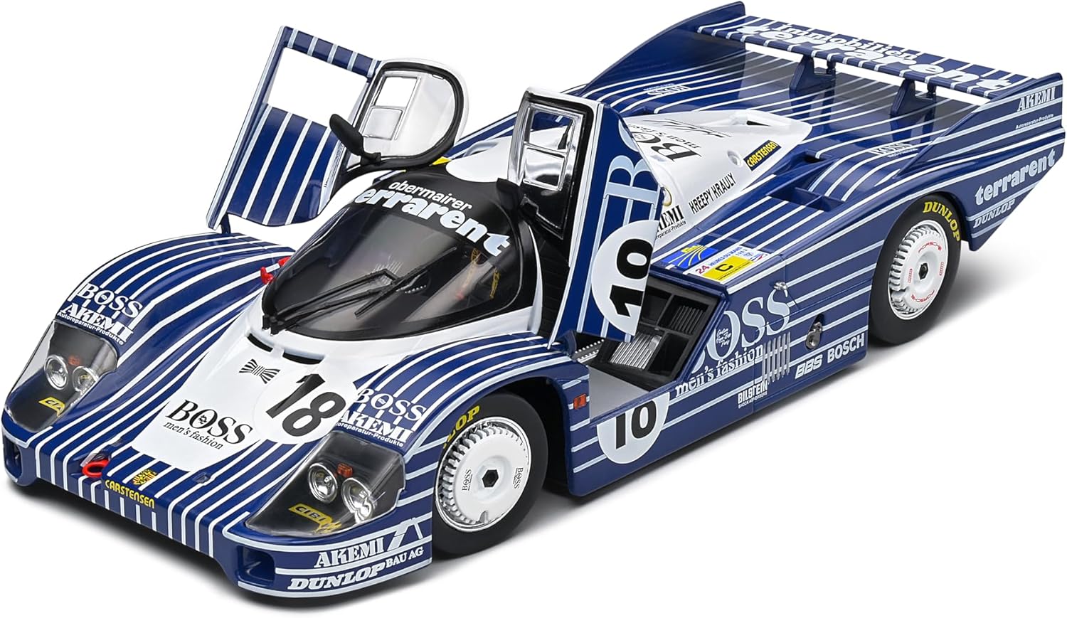 Solido 1:18 Scale Diecast - Porsche 956Lh Black #18 Laessig/Plankerhorn/Wilson 24H Le Mans 1983 Model S1805507