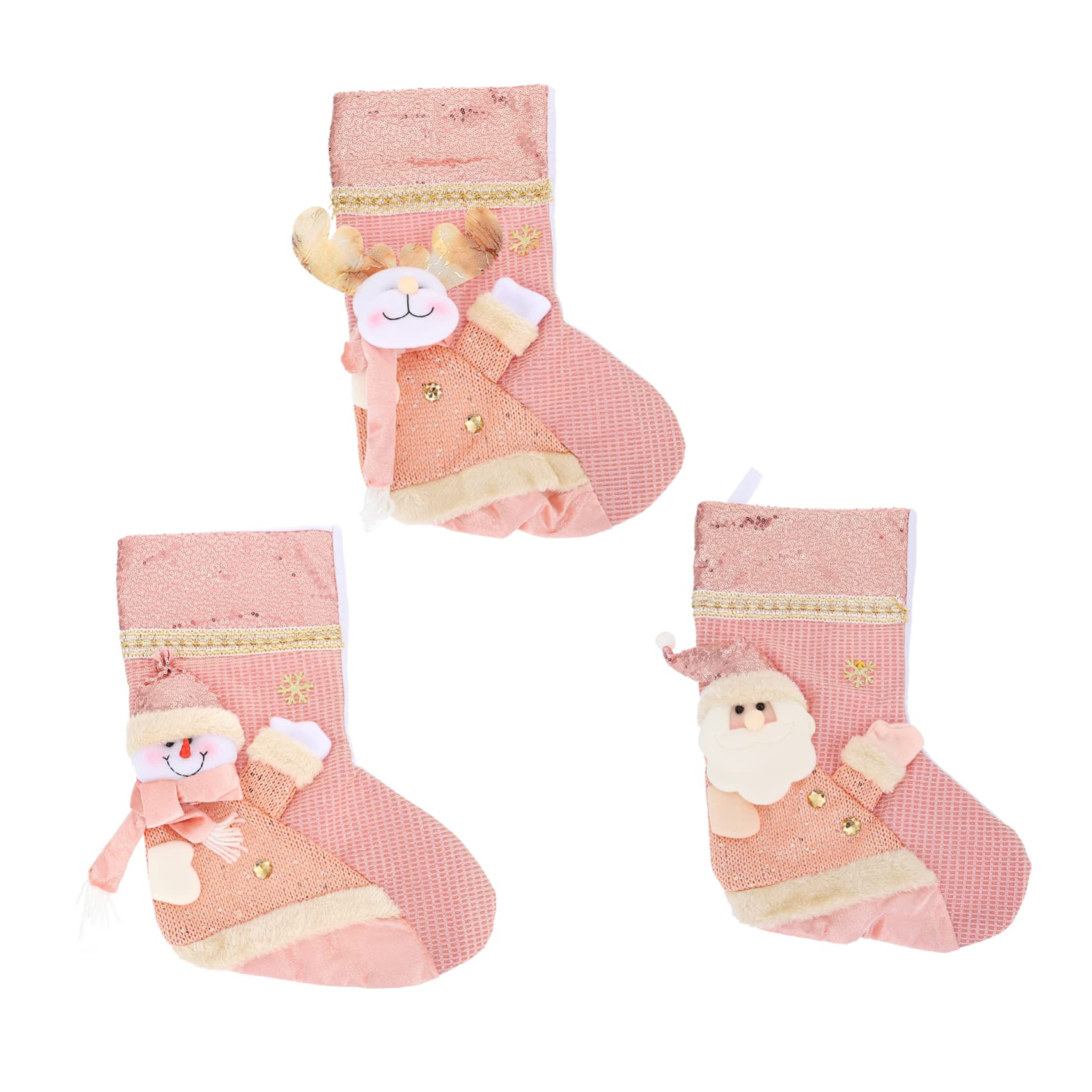 Chaussettes de Noël à suspendre ABOOFAN en tissu de qualité supérieure