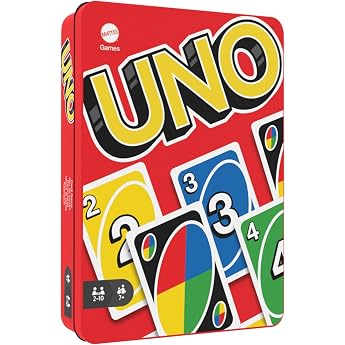 Mattel Games HGB63 - UNO Card Game with 112 Cards and Collector's Tin, from 7 Years