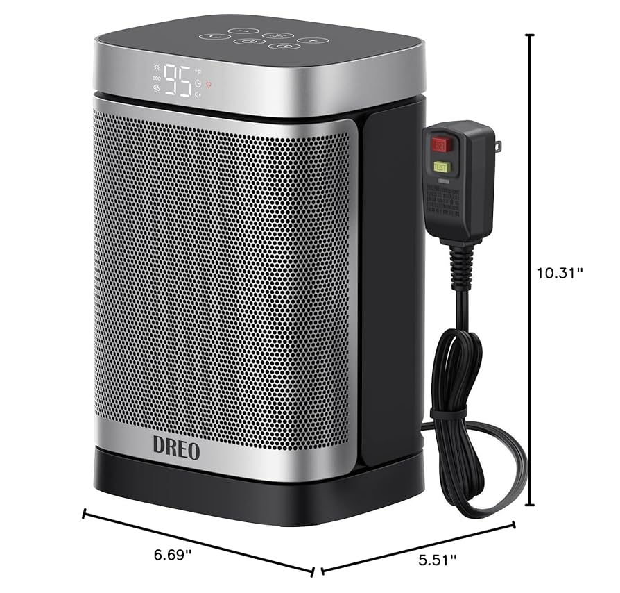 Dreo Space Heater, 2022 セラミックファンヒーター Amazon.com: Dreo Space Heater, 1500W Portable Electric