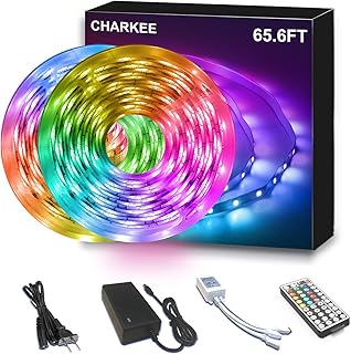 Led Strip Lights, Charkee Lights for Bedroom 65.6ft for Living Room, Kitchen Decoration