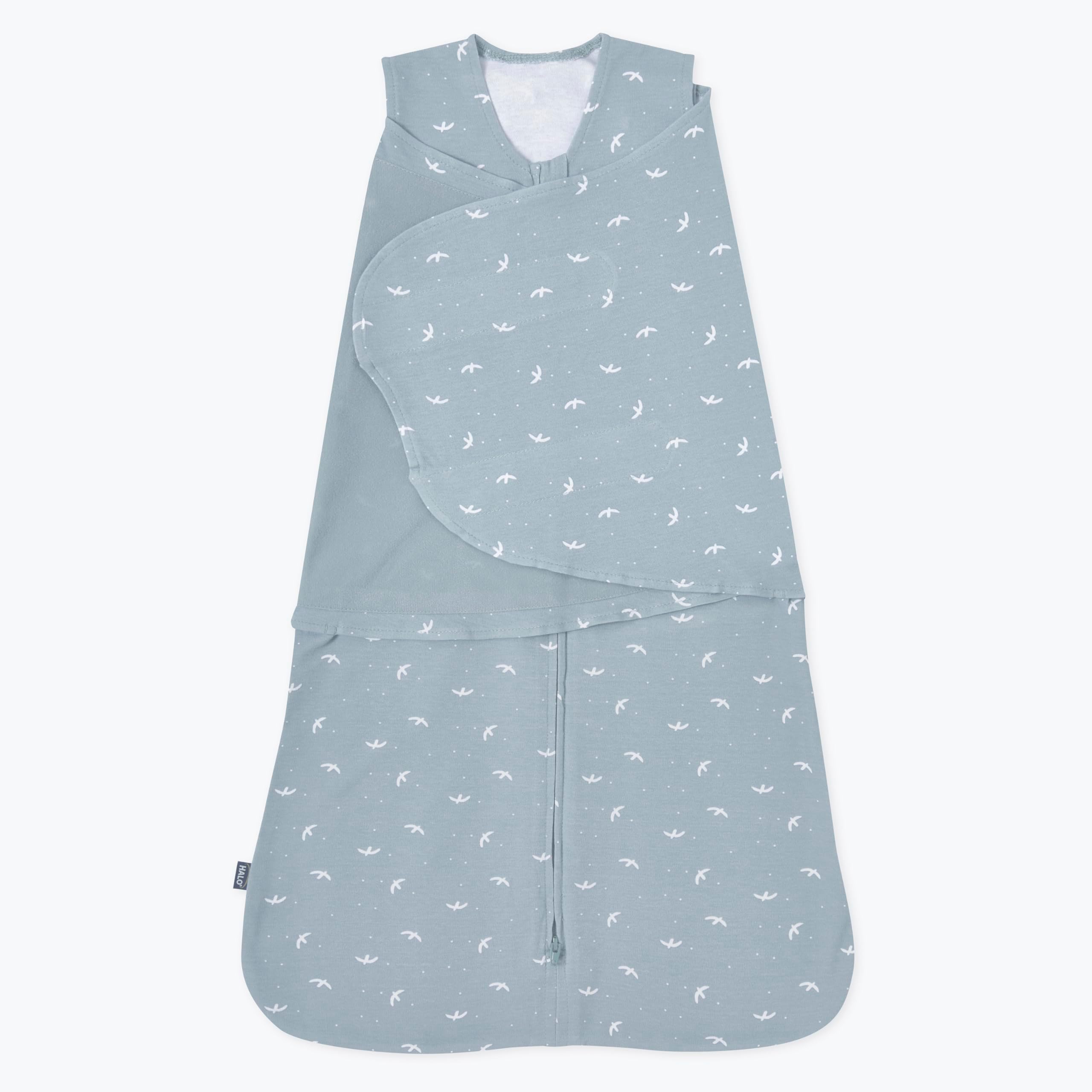 100% Cotton Sleepsack Swaddle, 3-Way Adjustable Wearable Blanket, TOG 1.5, Birds, Newborn, 0-3 Months