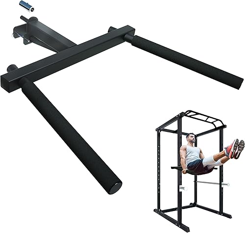 Miniatura 1 de Dip Bar Attachment for 2"x2" Squat Rack, Heavy Duty Power Rack Attachment with 58" or 1" Hole