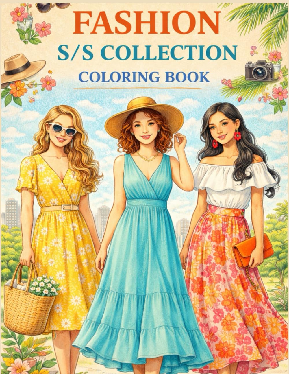 Fashion Spring Summer Season Coloring Book (Color Your Style: Fashion Coloring Book Series)
