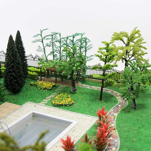 Miniatura 8 de CP102 - Alfombra de césped artificial modelo trenes verde claro 15.7 x 39.4 in o 15.7 x 39 pulgadas para decoración de niños, manualidades, paisaje,