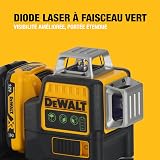 DEWALT - Laser en croix vert XR 12V 3x360°, avec 1x batterie 2Ah, DCE089D1G-QW - 3