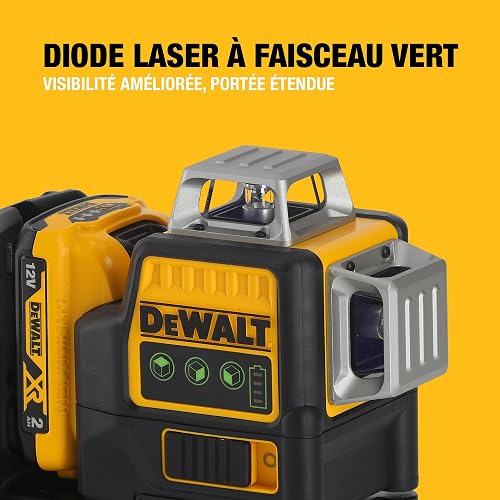 DEWALT 12V XR 3 x 360 Cross Line Green Laser, 1 X 2Ah, DCE089D1G-QW - 3