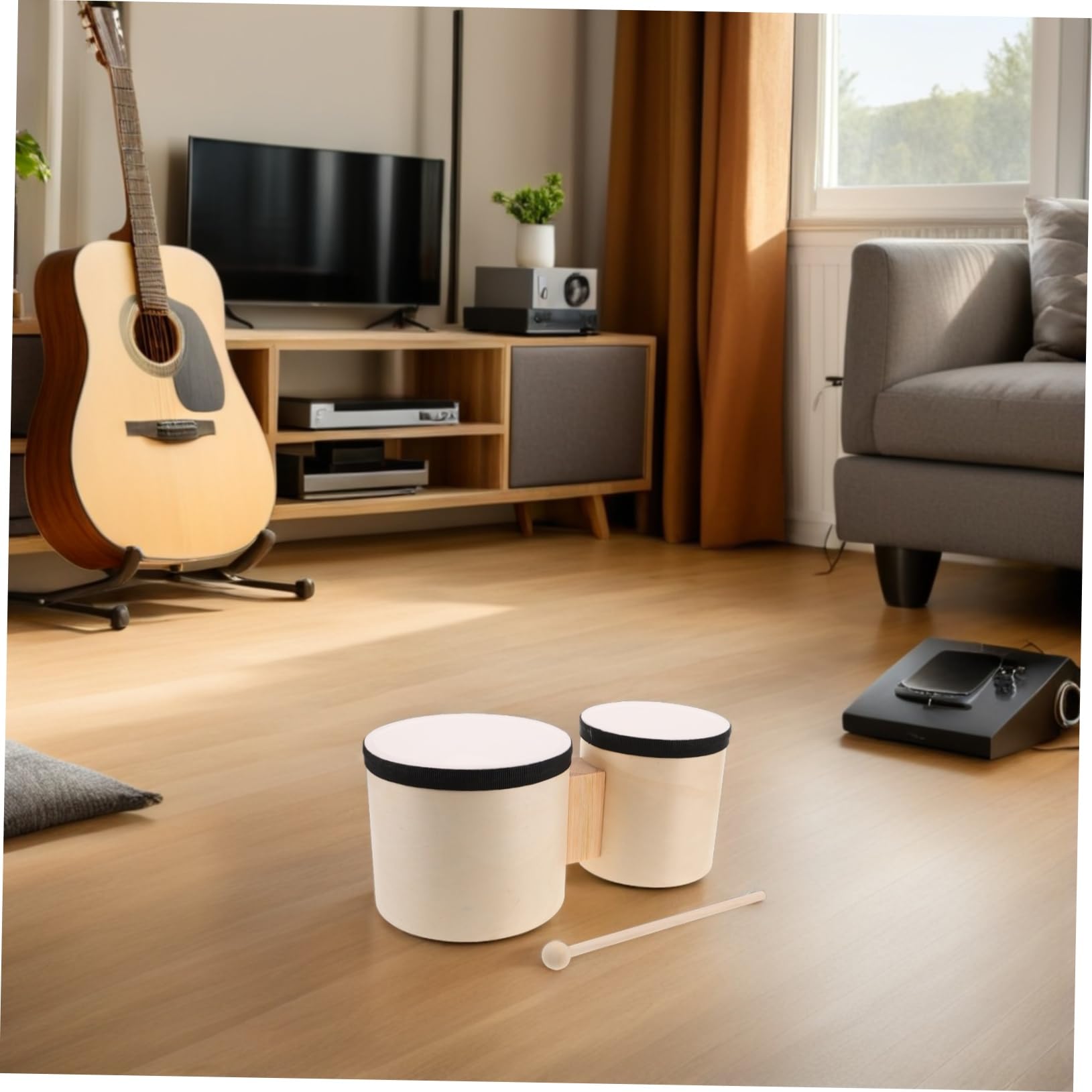 minkissy 1juegos Instrumentos De Percusión Bongós De Madera y De Mano Para Principiantes Educación Musical Aprendizaje De Percusión