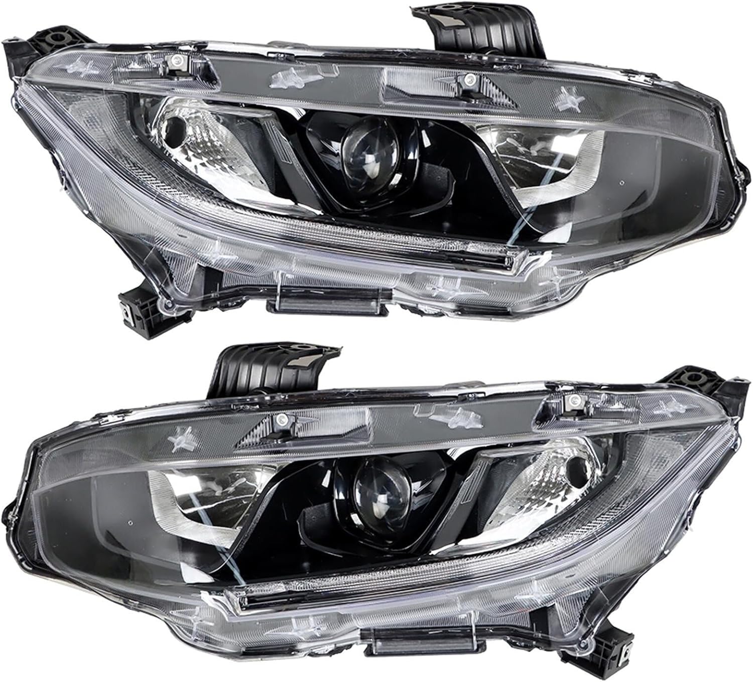 labwork Headlight Assembly Replacement for Honda Civic 2016-2021 Headlights Set Driver ＆ Passenger Side