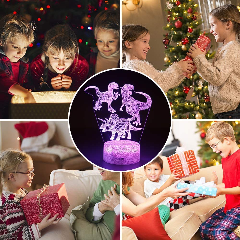 3D Weihnachtsbaum Nachtlicht – 16 Farben, Fernbedienung, Touch-Schalter, USB/Batterie, LED Tischlampe