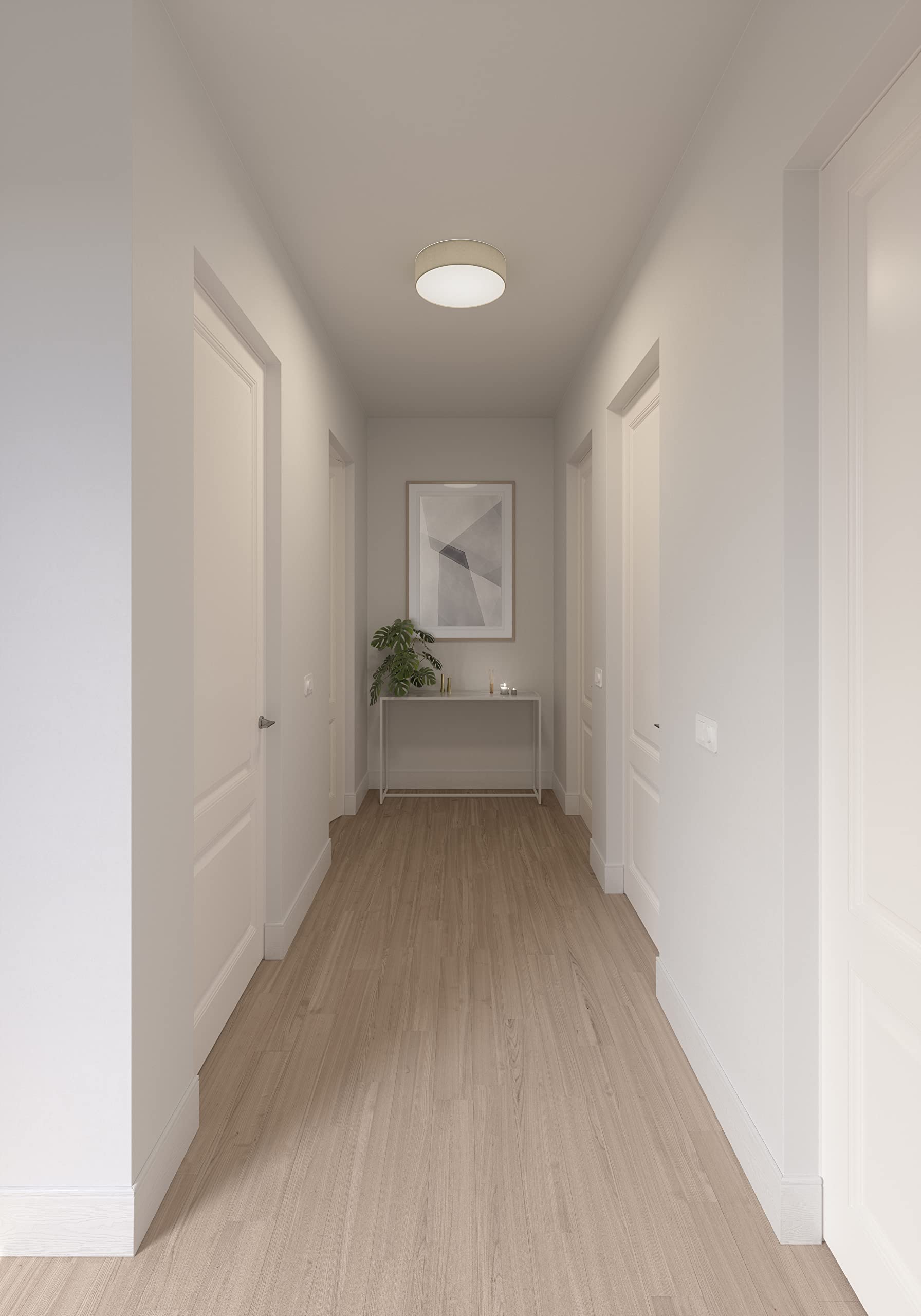 Smartwares Ceiling Dreams Lampada da soffitto naturale - Lino - 40 cm - 3 prese E14 integrate - Per lampadine fino a 40 W (non incluse)