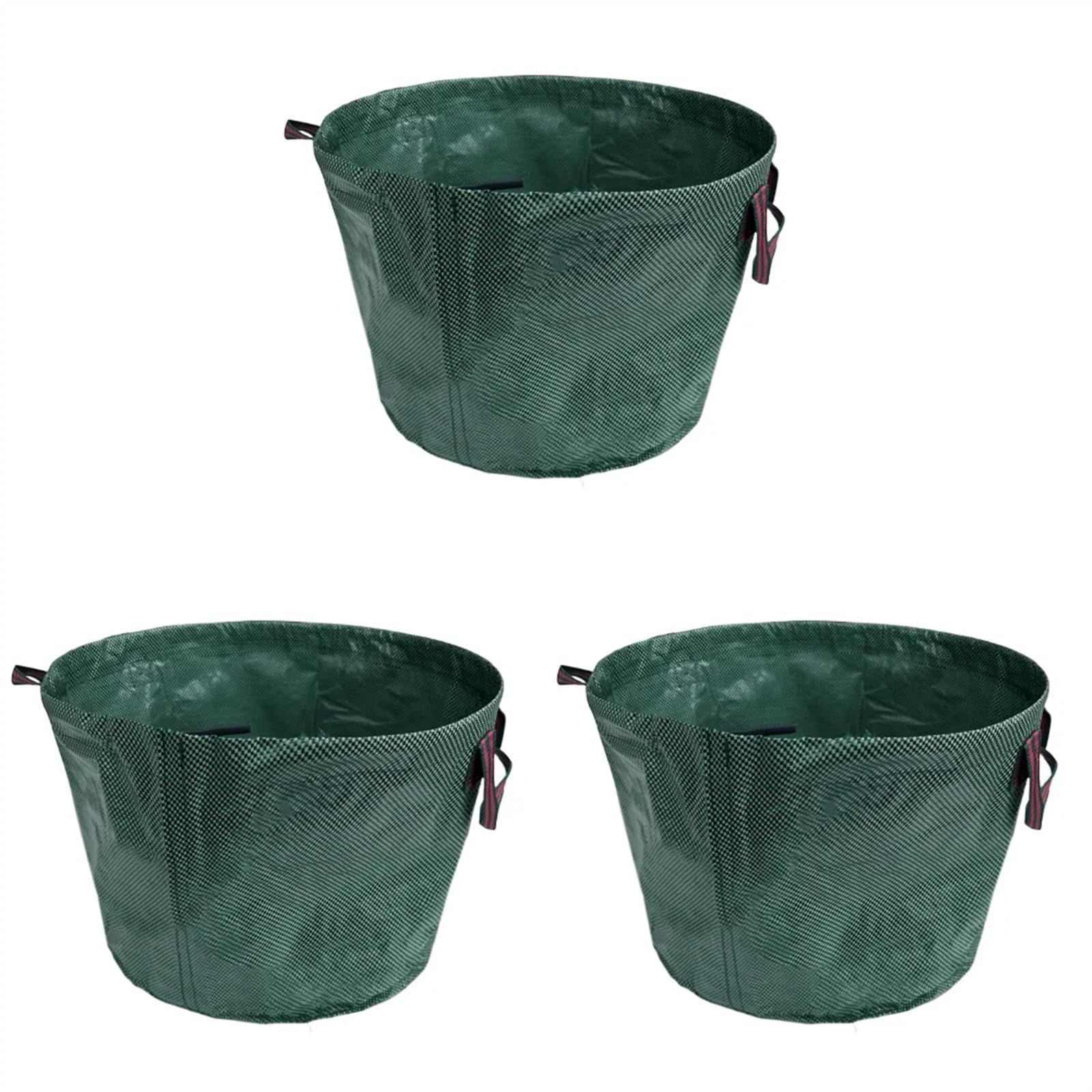Sacos de Jardin Bolsa Jardin Bolsa de jardín de 50L, Saco de Hojas de Gran Capacidad, Cubo de Basura Ligero, contenedor de Basura Plegable para jardín, Bolsa de Almacenamiento(3PCS)