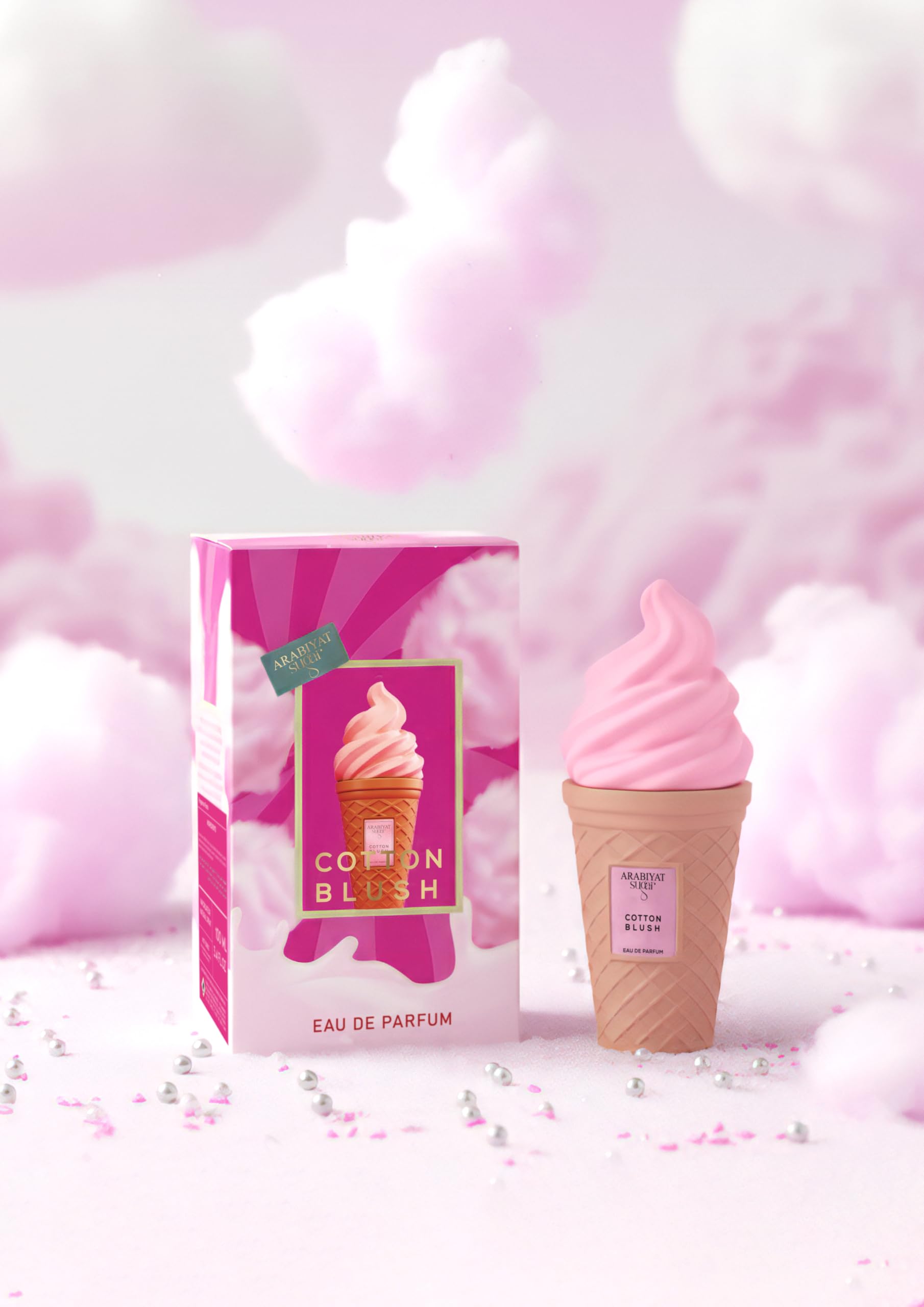 Arabiyat Sugar Cotton Blush Eau de parfum pour femme 100 ml Fabriqué aux Émirats arabes unis