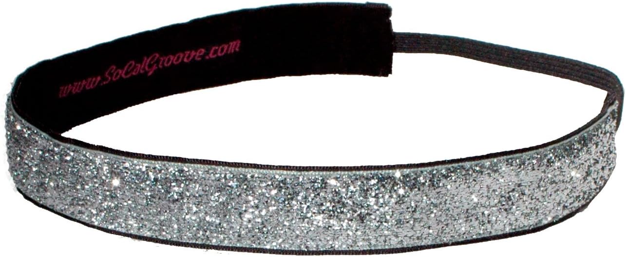 SoCalGroove Sparkle Silver Headband 7/8"
