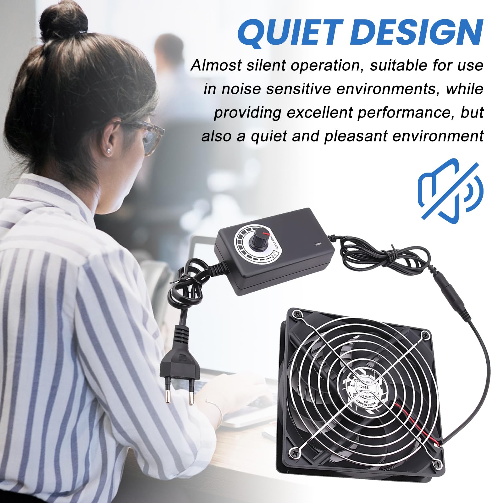 Ventola PC 120 Mm, 220V - Controllo Velocità, Metallo, Silenziosa - Per Case Computer E Server - Foto 11