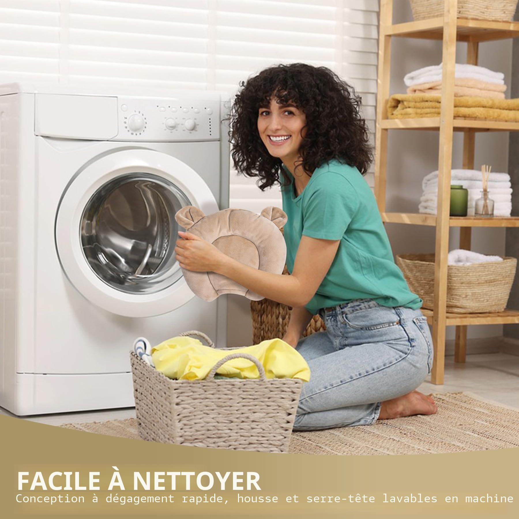 LADIDA Transat pour bébé rembourré en peluche avec vibrations et mélodies apaisantes, bruit blanc, barres de jouets amovibles avec jouets mignons 0m+ Marron (078)