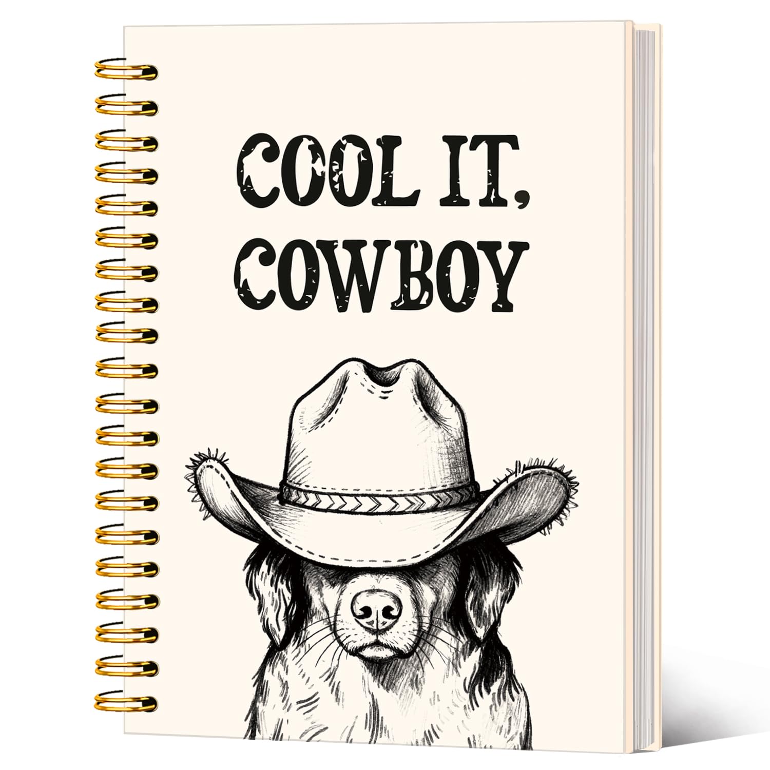 Carnet de notes chien Cool it Cowboy A5 à spirale pour le bureau et l'école