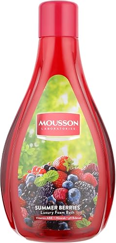 Mousson - Summer Berries Luxury Foam Bath, 2L – Moisturising Bubble Bath with Vitamins A & E, Minerals & pH Balanced Formula
